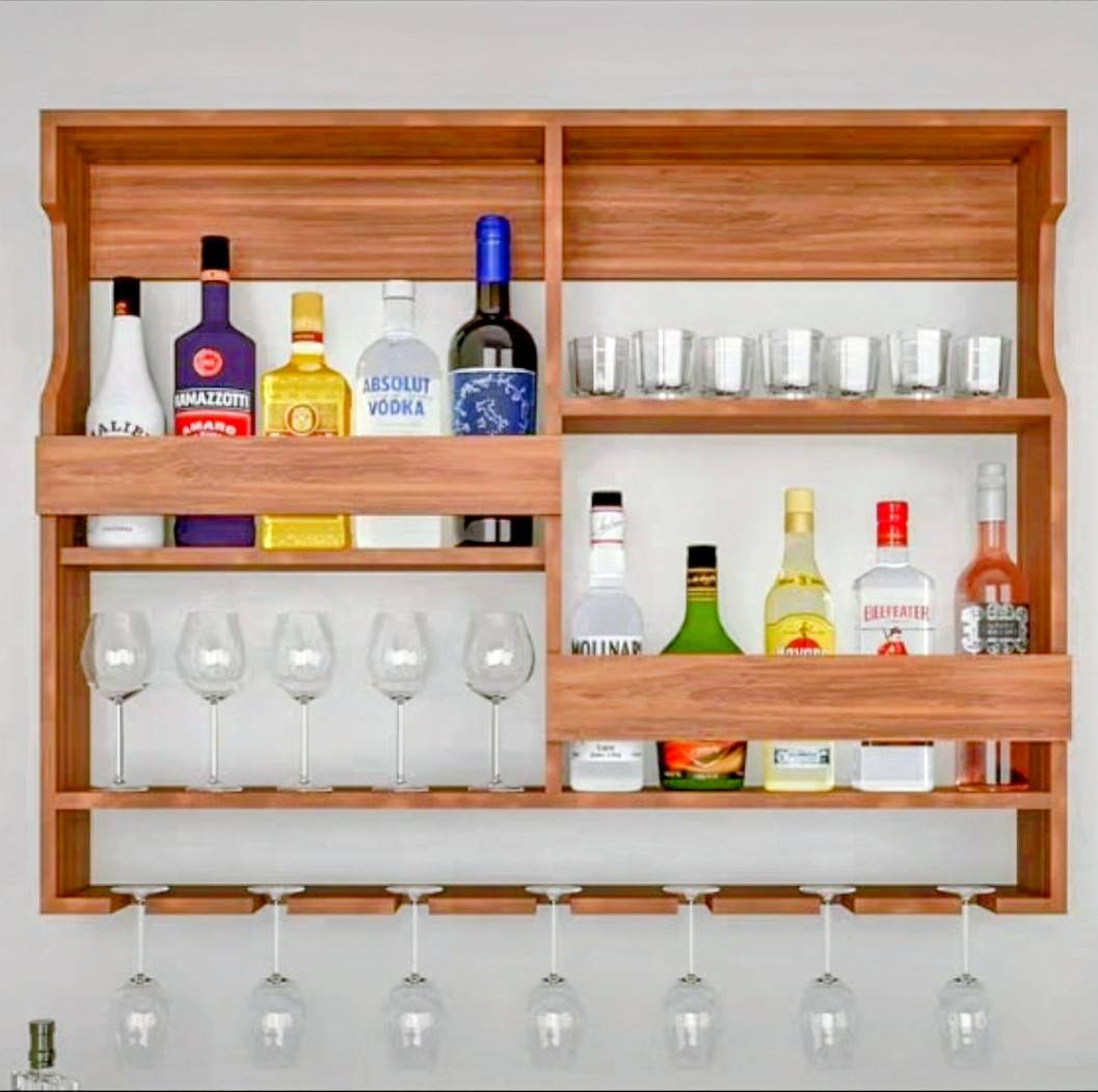 Dcute Wooden Wall Mount Wine Rack